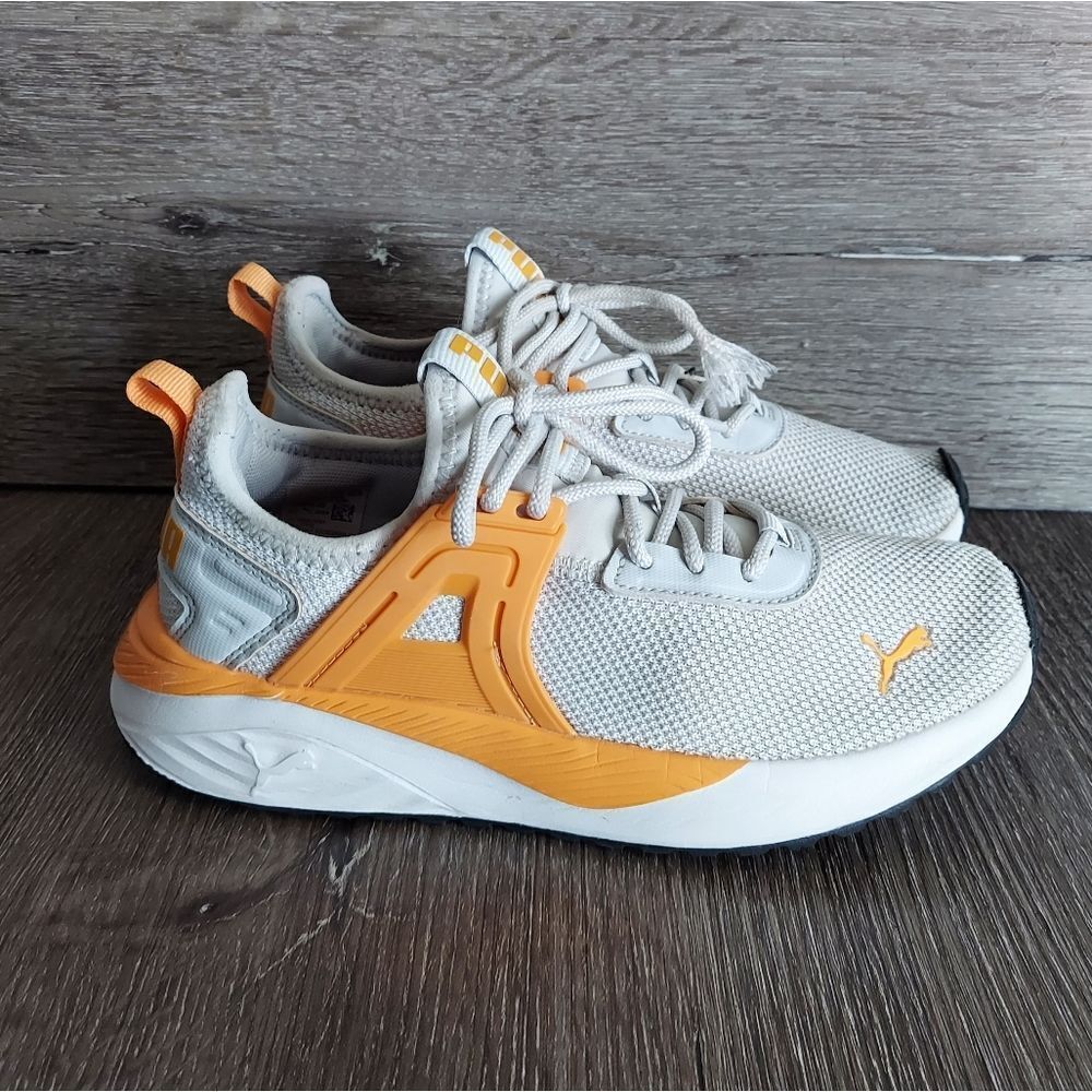 Puma Pacer 23 GS Silver Mist / Clementine Running Athletic Shoes 5.5